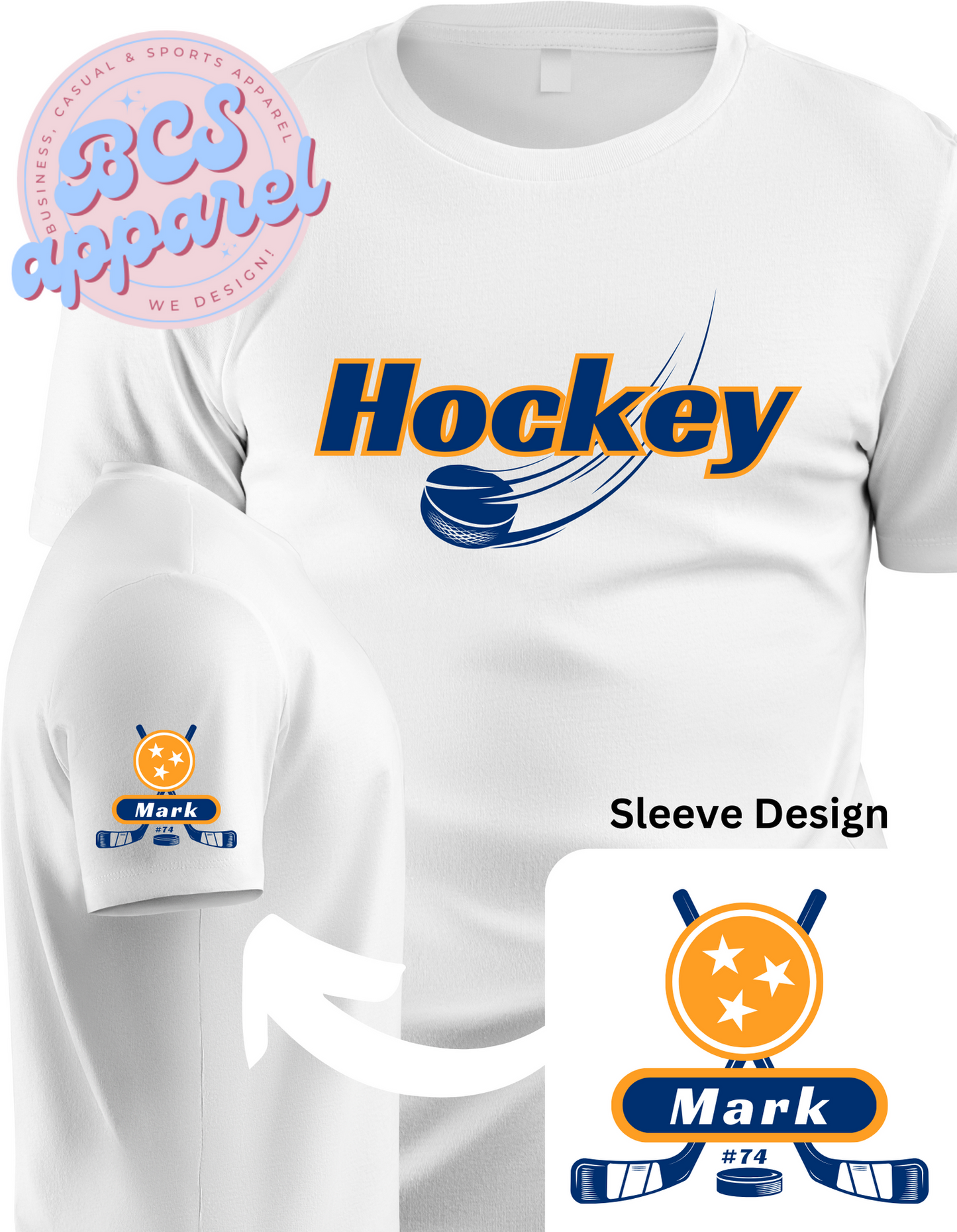 Customizable TENNESSEE Hockey T-Shirt